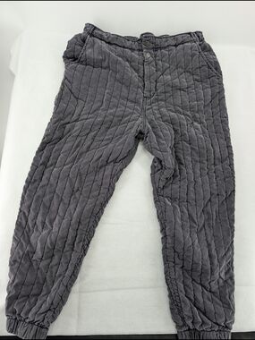 Free People Quilted Joggers - Charcoal Gray